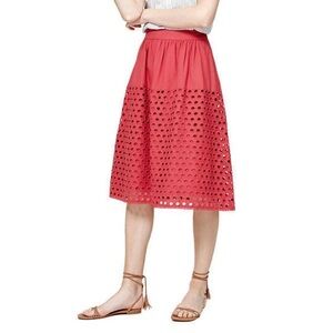 NWT LOFT Eyelet Midi Skirt | size 12